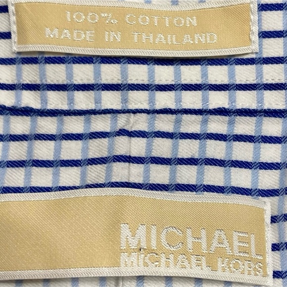 ❤️‍🔥 (5/20) MICHAEL Michael Kors Men's Checkered Dress Shirt Size Large - Picture 9 of 9